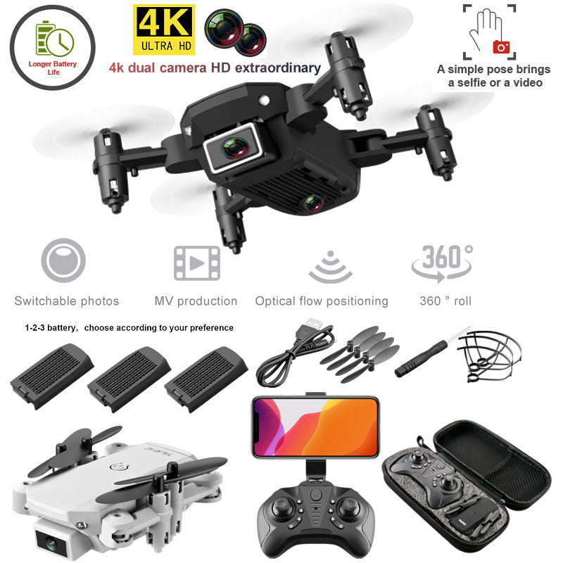S66 FPV Mini Drone With Camera HD RC Foldable Drone 4K Profesional Selfie Wifi Double Camera Drones Quadcopter RC Dron Mini Toys