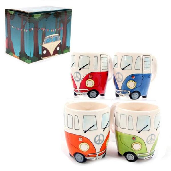 NEW Camper Van Mug cartoon Ceramic mugs gifts kids porcelain cups for coffee Christmas gift lucky cup SN4834