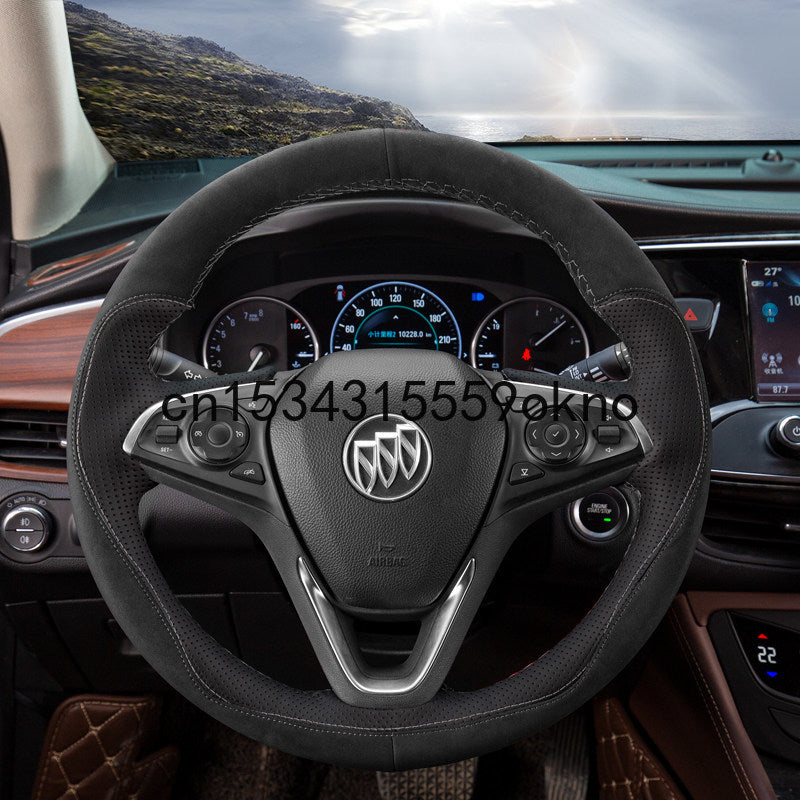 DIY Stitching Steering Wheel Cover For Buick Lacrosse Envisions Excelle GL6 GL8 Accessories