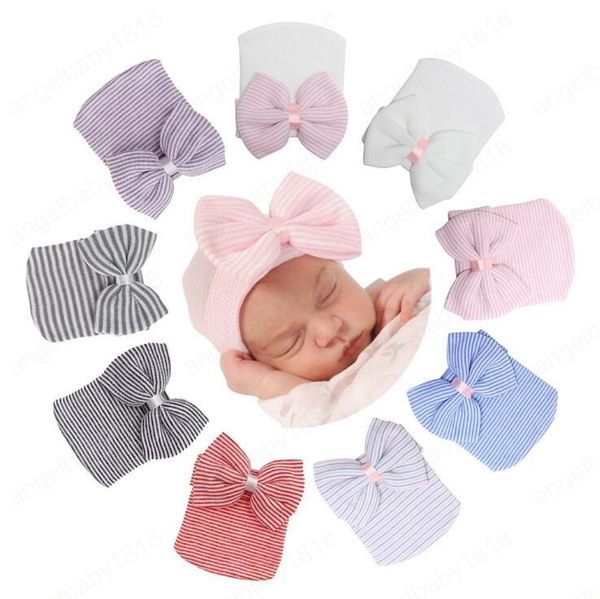 Baby Girl Hat Newborn Hat Infant Turban Beanie Headwrap Baby Hat Cap with Big Bow Soft Cute Knot Beanie