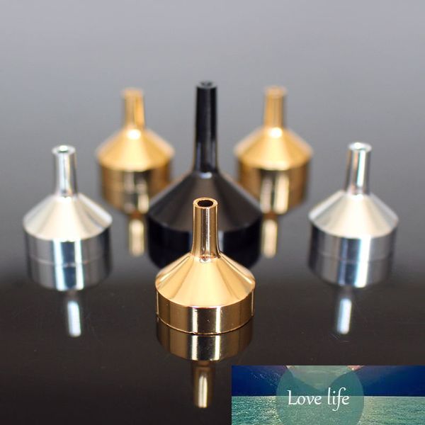 1000pcs-lot Metal Small Aluminum Funnel for Perfume Transfer Diffuser Bottle Mini Liquid Gold-Black-Silver