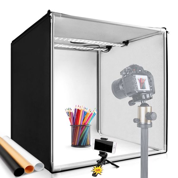 FreeShipping40*40*40cm LED Lightbox Portable Photo Studio 15.7&quot; Light Box Softbox CRI95 Photo Tent for Product Jewelry Toy Photography