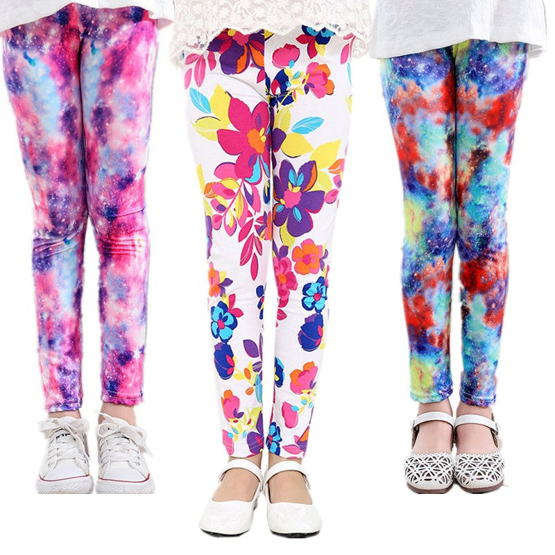 Printing Leggings Tights For Girls Trousers Pencil Floral Skinny Pants Children&#039;s Leggings for Girls Kids Pants 2 9y