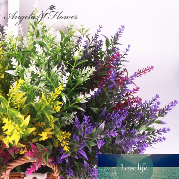 7 heads-pcs Aquatic plants lavender flower bouquet artificial flowers grain Christmas decor romantic simulation plastic flower