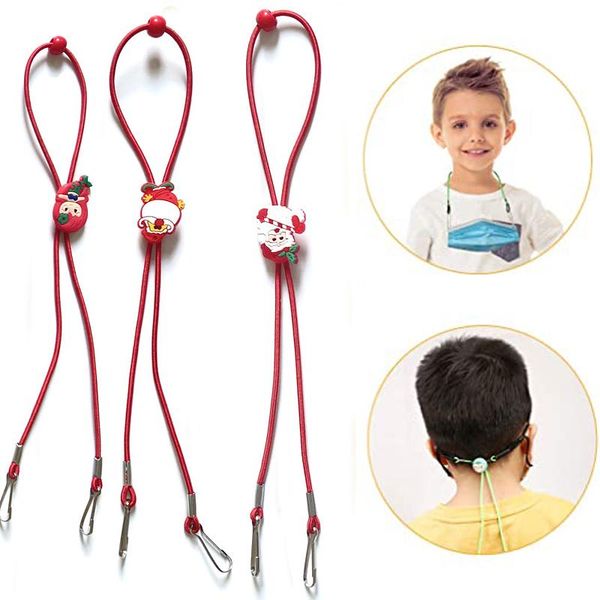 Cartoon Face Mask Lanyard With Clips For Kids Adult Multifunction Masks Glasses Lanyard Santa Claus Snowman Printing Mask Strap
