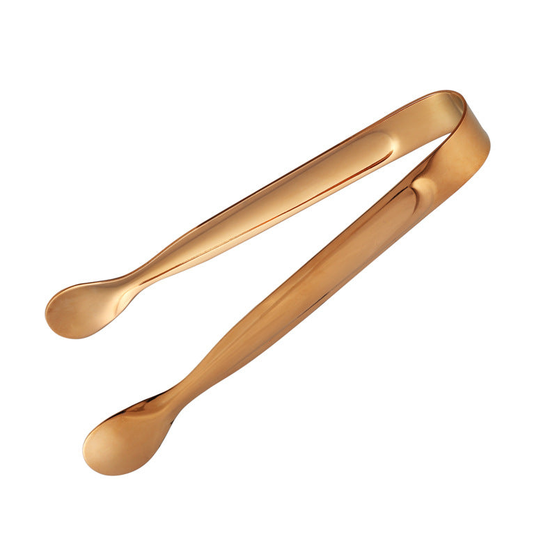 Kitchen Tools Classical Mini Sugar Tongs Ice Golden Rose Stainless Steel Serving Appetizers Tong Small for Candy Cube 122235
