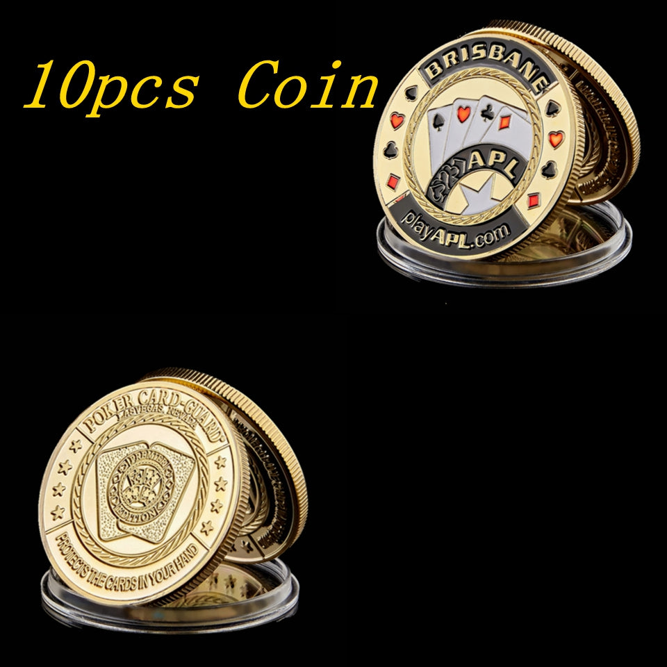 Arts and Crafts 10PCS US Texas Hold&#039;em Flop Turn River Big Small Blind Poker Chip Guard Card Goin