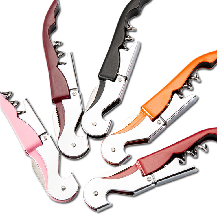Professional Waiter Corkscrew with Foil Cutter and Bottle Opener Heavy Wine Opener Steel Hinges Wine Key for Restaurant Waiters