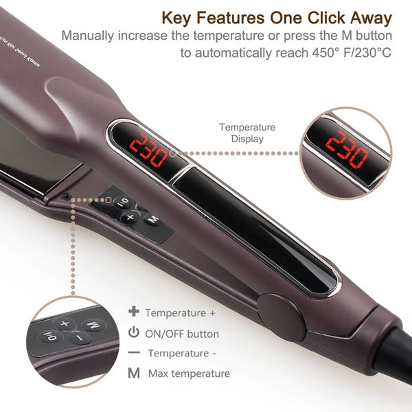 FreeShipping Technology Professional Hair Curler Hair Straightener Protection Plancha Ceramic Titan Household Fast Styling Flat Iron