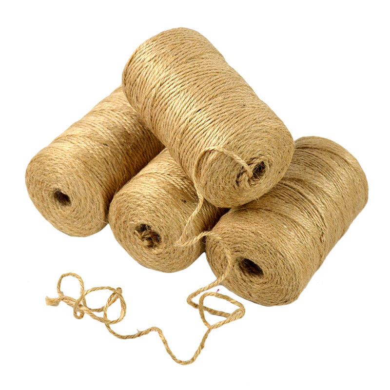 Eco-Friendly Jute Twine for Outdoor Decoration and Arts & Crafts Use - Durable 100M Length, 2MM Diameter