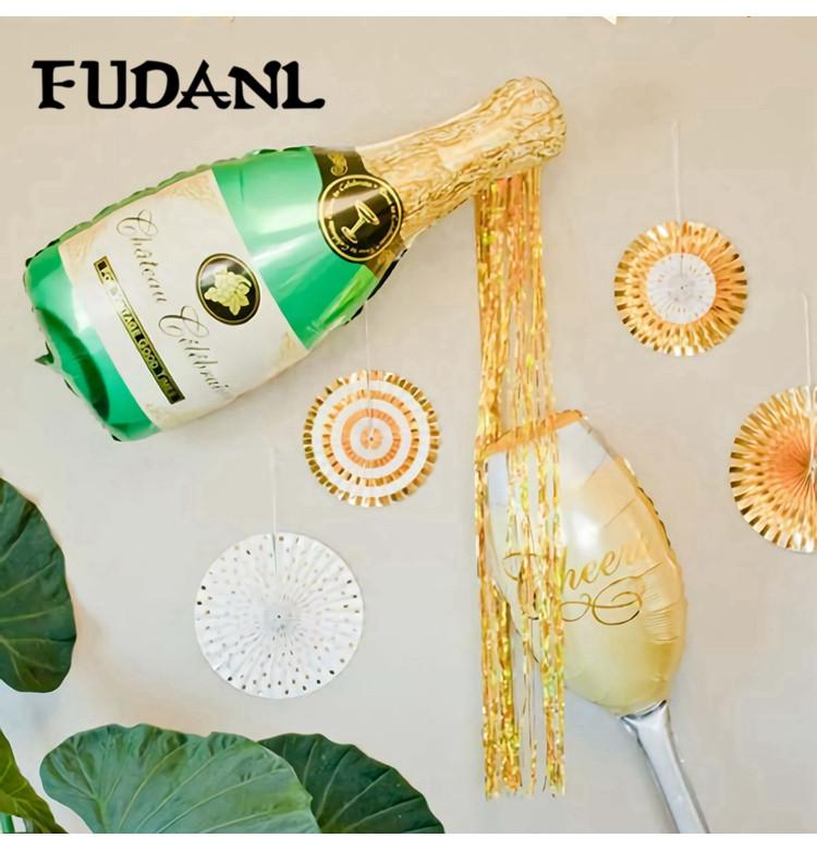 1pcs Aluminium Champagne Balloon Flamingos Wineglass Happy Birthday Party Balloons Wedding Balloon Carnival Party Decorations