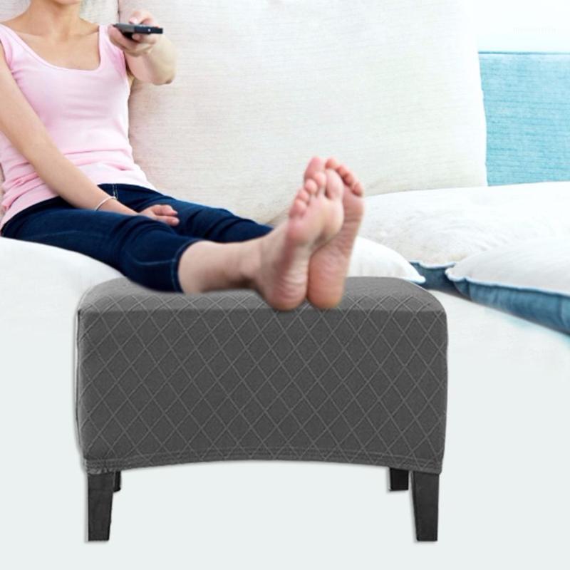 Stretch Sofa Cover Chair Footstool Foot-rest Stool Bench Cushion Nonslip Covers Elastic Furniture Ottoman Slipcover Protector1