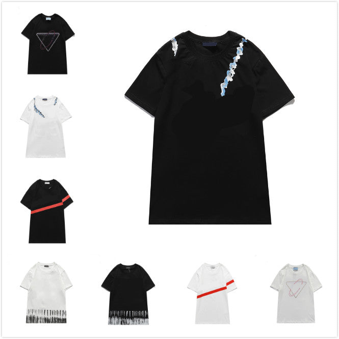 Mens New T-Shirts Mens 2021 Fashion Print Short Sleeve Womens Casual Tee Youth Fashion Streetwear Trendy T-Shirts Top Quality Shorts
