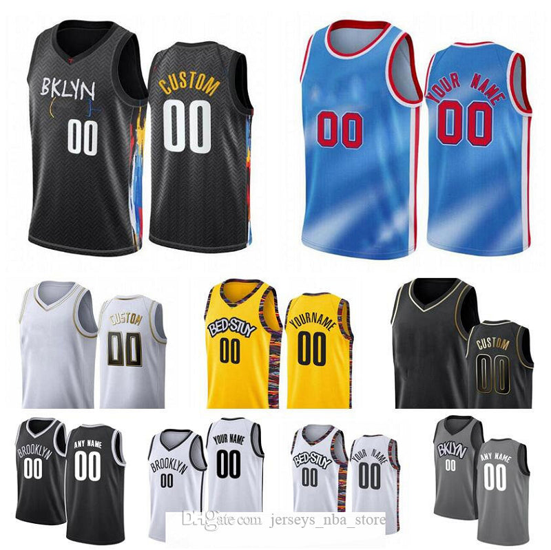Custom men youth jersey BrooklynCity Team Kevin 7 Durant 11 Kyrie Irving 31 Allen 26 Dinwiddie Any name and number Swingman city Jersey