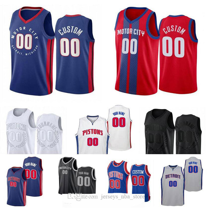 Custom men youth jersey DetroitCity Team 25 Rose 23 Griffin 10 Rodman Any name and number Swingman city Jersey