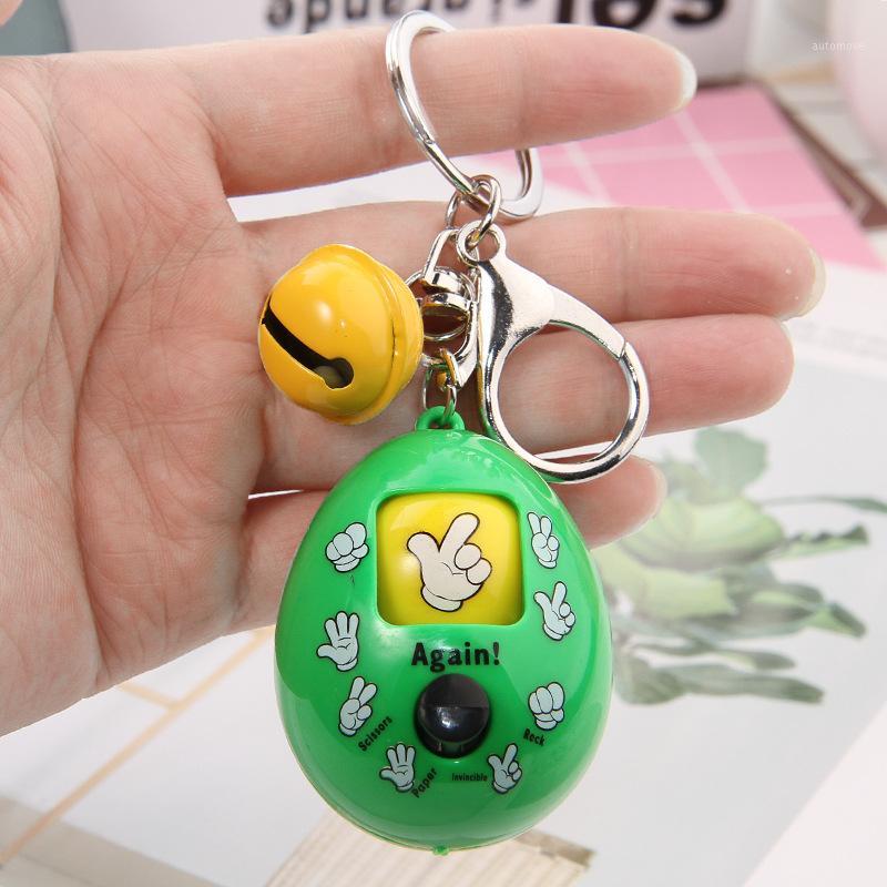 2019 New Mixed Family Mora Games Keychain Rock Paper Scissors Play Toy Key Chain Face Dolls Keychains Round Egg Keychain1