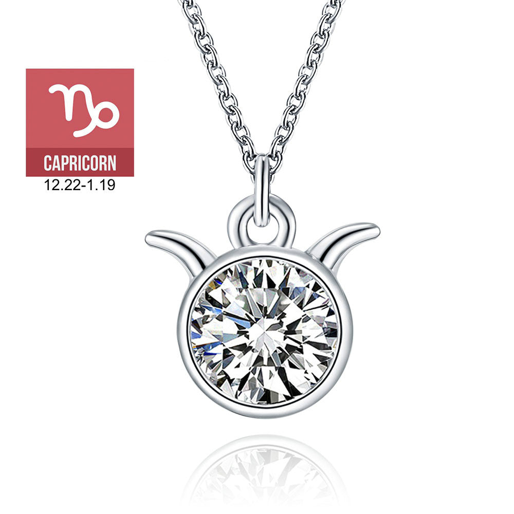 VAROLE High Quality Capricorn Constellations Necklace& Pendants Women Chain Adjustable Necklaces Fashion Jewelry Birthday Gift