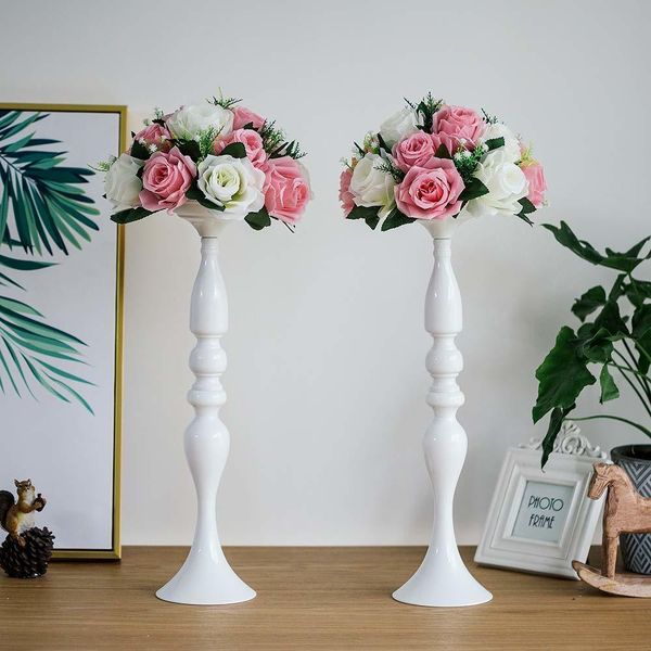 ERMAKOVA Candle Holders Wedding Vase Party Flower Rack Center Ornament Candlestick Column Restaurant Hotel Decoration T200703