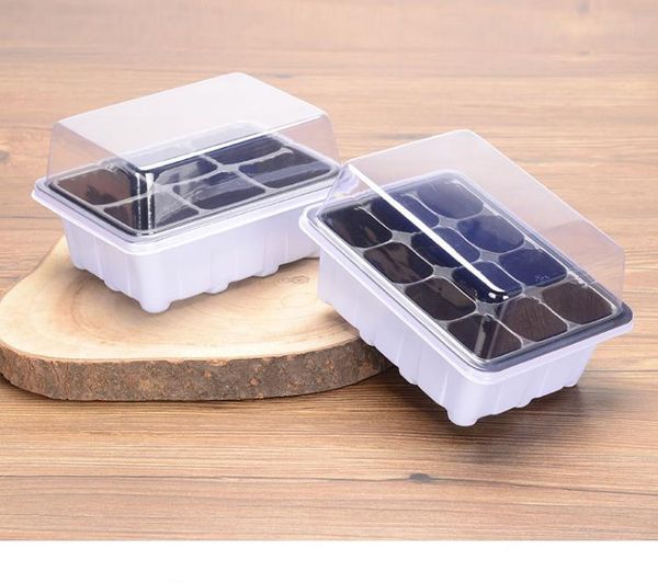 Durable Plastic Seeding Nursery Pots Plant Seeds Grow Box Cell Tray Insert Propagation Case Mini Flower pots plug trays 6-12holes SN2268