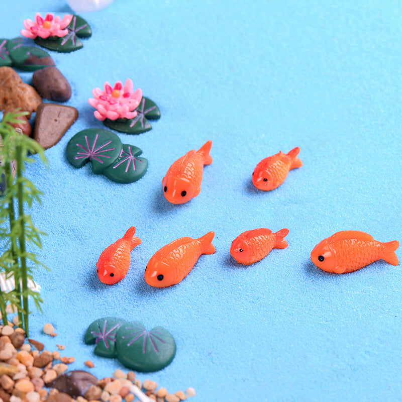 Artificial Animal Accessories Clay Goldfish Miniature Garden Decorations Figurine Mini Decorative for DIY Ornament Craft DIY Dollhouse 122848