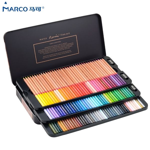 Marco Reffine 24-36-48Colors Oil Color Pencil Prismacolor Wood Colored Pencils for Artist Sketch Drawing School Office Supplies 201223