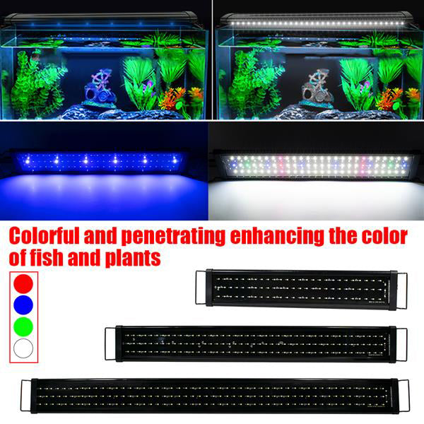 18W 78LED Full Spectrum Water Grass Lamp 23.6inch Black high quality Aquarium Lights wholesale (Suitable For 23.6-31.49inch Long Aquarium)