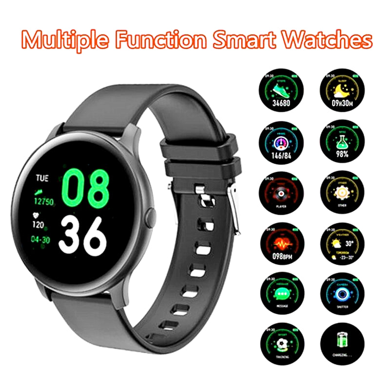 KW19 Sport Smart Watch Men Women IP67 Waterproof Heart Rate Monitor Message Reminder Fitness Tracker Smartwatches For Android Phone Bluetooth Smartw