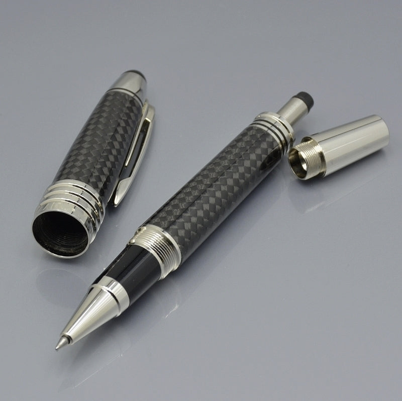 high quality JFK carbon fibre Black Ballpoint pen - Roller ball pen business office stationery Promotion Writing business Gift ink Fountain pens