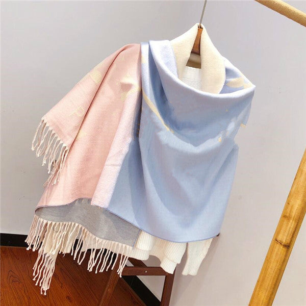 2020 Classic Design cashmere scarf For Men and Women Winter cashmere scarfs Big Letter pattern cashmere Pashminas Shawls scarves