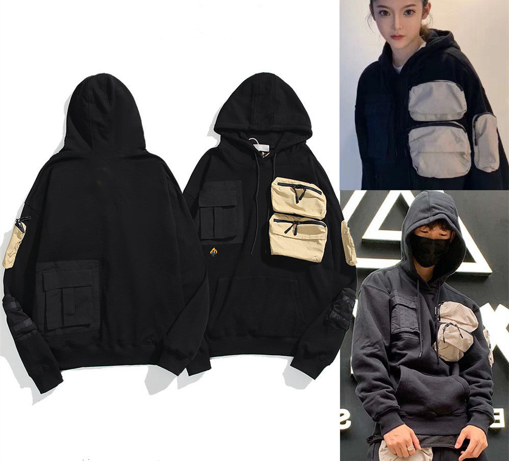 1Men and women hooded joint name cactus Jack cactus embroidery micro label Multi Pocket sweater men s clothing women dresses