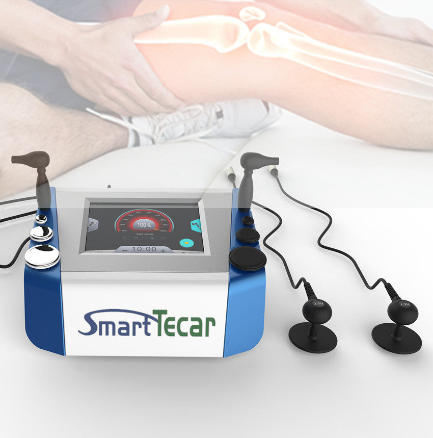 Capacitive and resisitive energy transfer physical therapy equipments tecar therapy physio machine for sport injury planter fasciitis