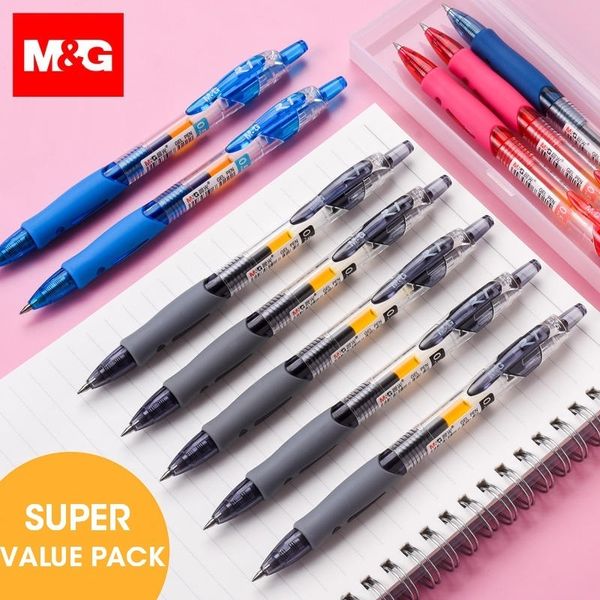 M&G China&#039;s NO.1 Retractable Gel Pen 0.5mm Andstal black blue red gel ink refill gelpen school office supplies stationary pens 201202