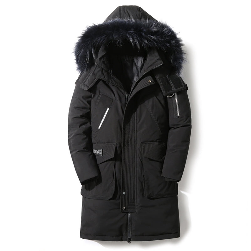 90%Down Jackets new winter men&#039;s down jacket high quality Detachable Fur Collar male&#039;s jackets thick warm Outdoor windproof 201103