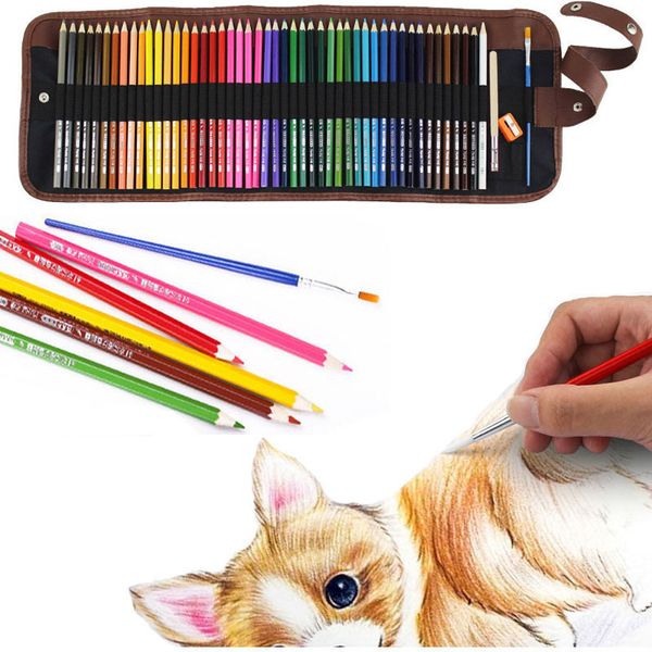 36-48-72 Colors Professional Watercolor Pencils Water-Soluble Color Pencils Set for Sketch School Drawing Graffiti Art Supplies Y200709