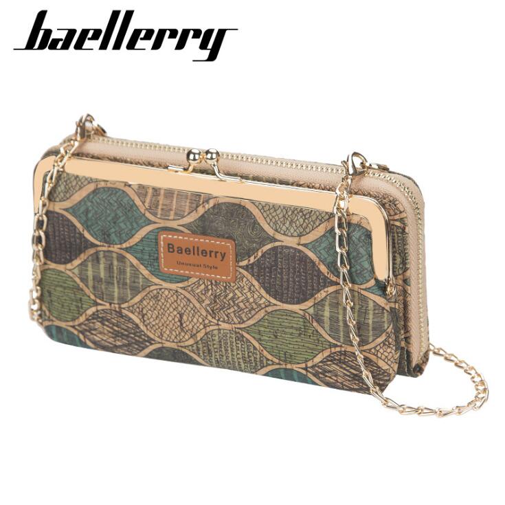 wholesale women handbag classic geometric pattern womens chain bag retro wood grain womenes wallets street fashion printed leather purse