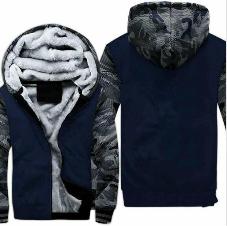Autumn and winter new thick and velvet hooded sweater men and women motorcycle riding hoodie jacket
