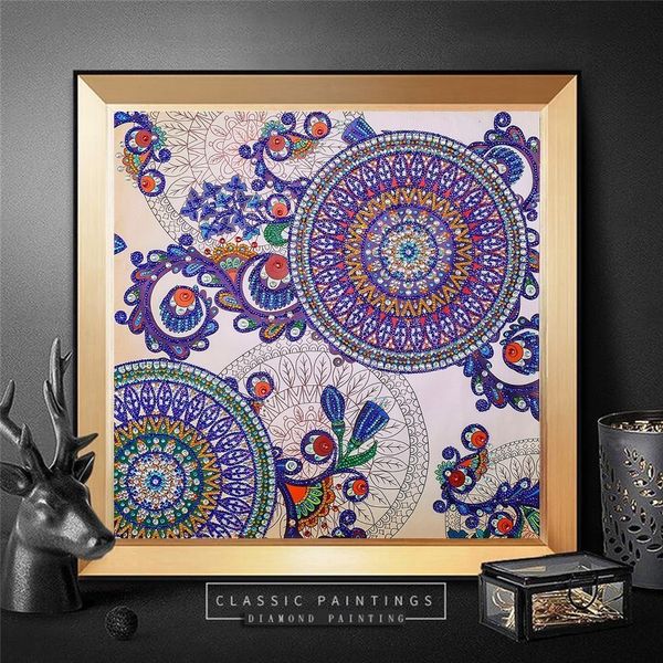 Huacan Special Shaped Diamond Mosaic Flower Handicraft Needlework Rhinestone 3d Drill DIY Diamond Embroidery 201202