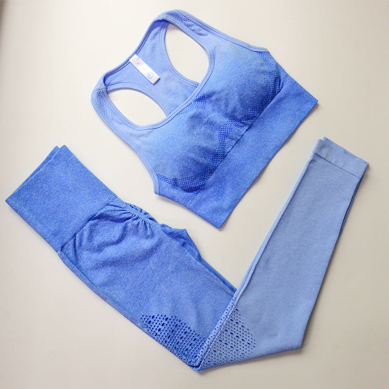 Workout sets Fashion Designer Womens Cotton Yoga Suit Gym suits Sportswear Tracksuit Fitness Sports casual clothing two Piece set 3PCS bra Leggings