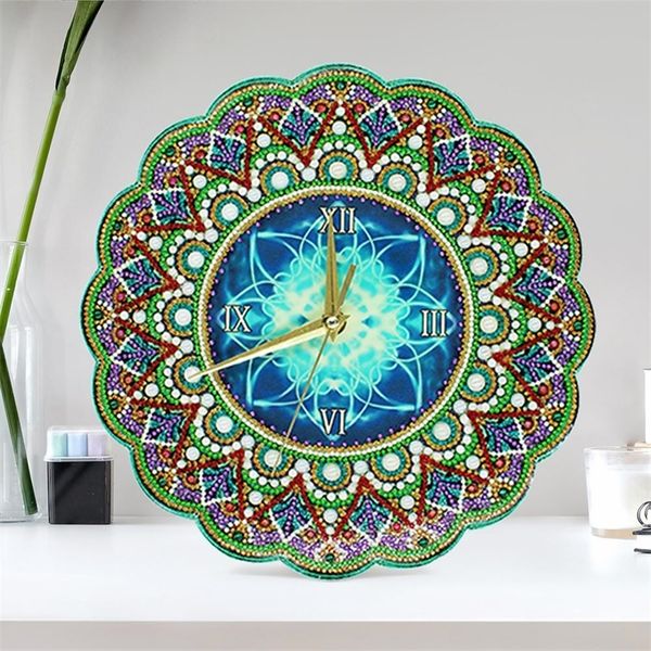 Animal Cartoon Cat Owl Diy Diamond Painting Clock Christmas GIft Home Decorate Unicorn Diamond Mosaic Home Decoration Wall Clock 201202