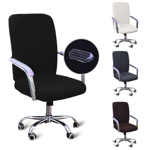 Jacquard Fabric Waterproof Office Chair Cover Computer Elastic Armchair Slipcovers Seat Arm Chair Covers Not Include Chair 201120