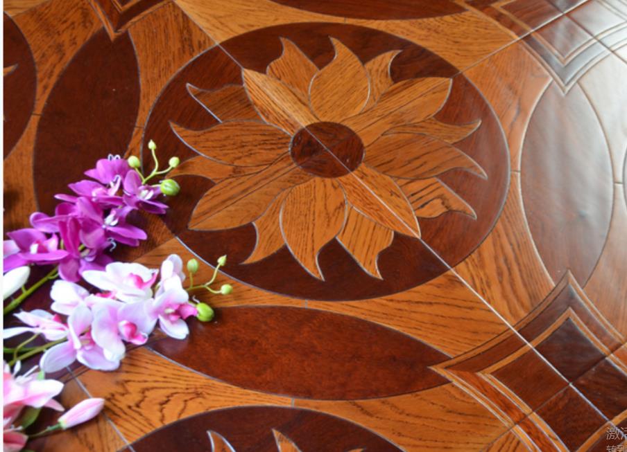 Golden Yellow Oak wood floor decoration parquet luxurious villas decorative furniture wallpaper decor hardwood solid flooring tiles timber marquetry