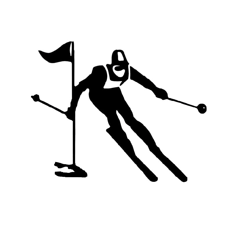 17*13.6cm Slalom Skiing - Skiier Super Downhill Car Window Vinyl Decal Sticker Handsome And Cool Car Stickers