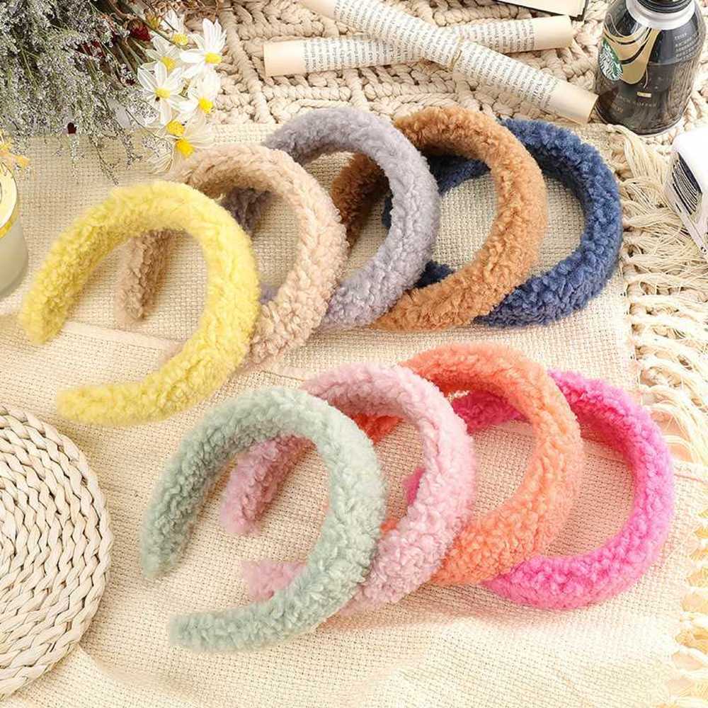 Solid Color Lambswool 7pcs-set Headband for Girls Candy Color Soft Simple Hairband Women Fashion Wholesale Hair Accessories