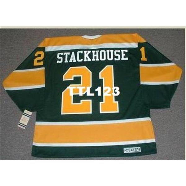 740 #21 RON STACKHOUSE California Golden Seals 1970 CCM Vintage Hockey Jersey or custom any name or number retro Jersey