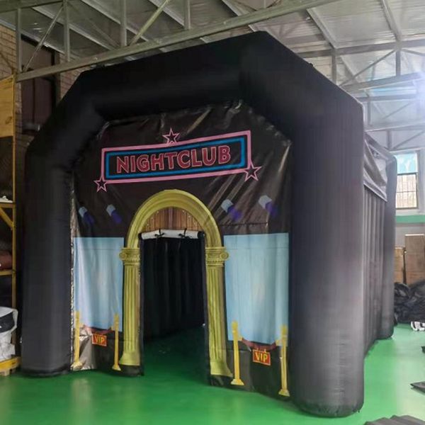 4.5x4.5m oxford reuseable black night club party tent pub disco inflatable nightclub for sale