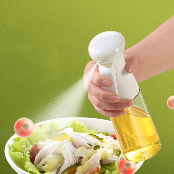 210ml Cooking Utensils Plastic - Glass Olive Oil Sprayer Pump Spraying Oil Bottle Soy Sauce Can Jar Pot Leak-Proof Grill BBQ Salad Baking Sp