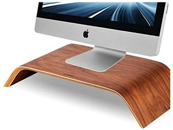 Samdi Wooden Monitor Stand, Riser Stand, Shelf Stand for All iMac and Other Computers LCD Monitors. See Eye-to-Eye with Your Monitors