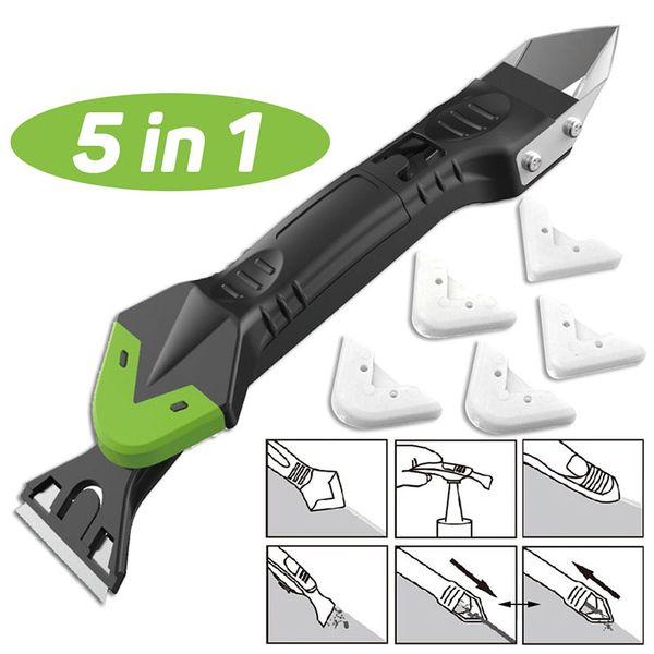 Other Hand Tools 5 In1 Silicone Remover Sealant Smooth Scraper Caulk Finisher Grout Kit Tools Floor Mould Removal Accessories ZL0360