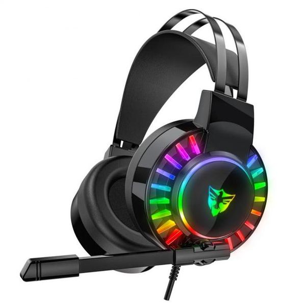 Gaming Headset 3.5mm Surround Sound Headphones Gamers With RGB LED Light Headphones With Microphone For PC Gamer Dropshipping