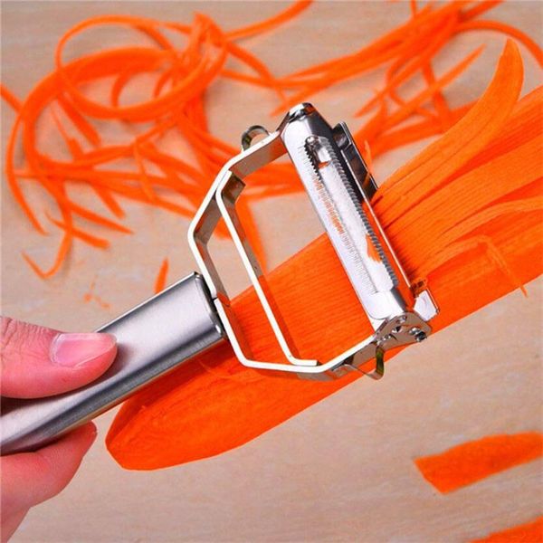Fruit Vegetable Peeler Tool Steel Multi-Function Cucumber Fruits Cutter Potato Peeling Knife Carrot Grater Vegetables Peel Shredder Slicer P